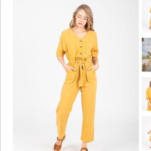 Piper & Scoot NWT Mustard Jumpsit